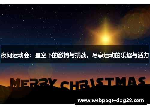 夜间运动会：星空下的激情与挑战，尽享运动的乐趣与活力